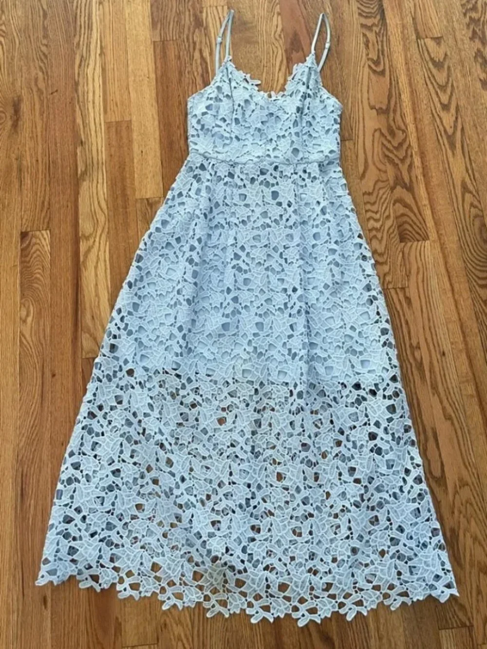 Lace A  Line Midi Dress